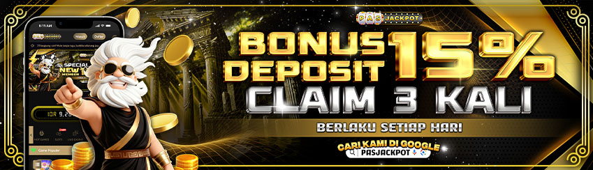 DEPOSIT + FREE SALDO 15% BISA DI AMBIL 3X SEHARI